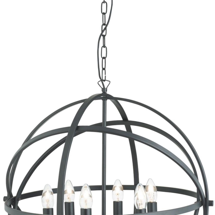Searchlight - Hängeleuchte an Kette ORBIT 6xE14/60W/230V schwarz