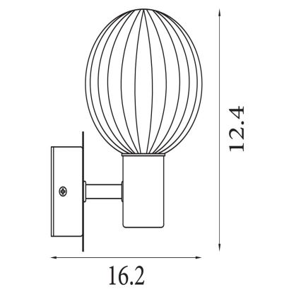 Searchlight - Wandleuchte LUMINSPHERE 1xG9/7W/230V schwarz