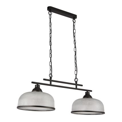 Searchlight - Hängeleuchte an Kette BISTRO 2xE27/60W/230V schwarz