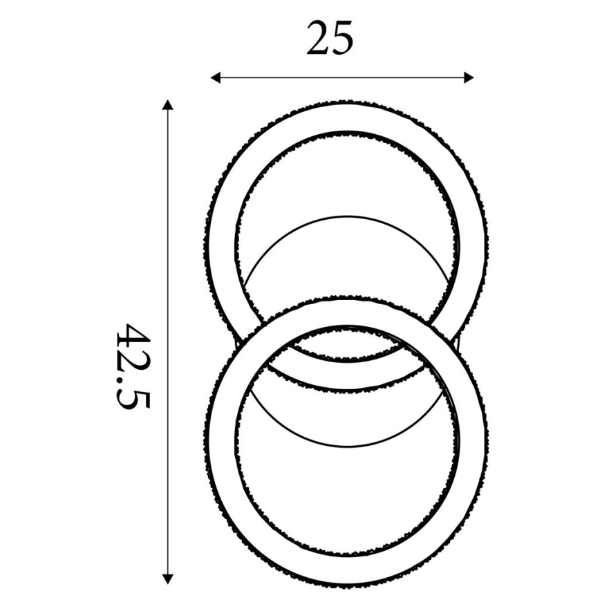 Searchlight - LED-dimmbare Deckenleuchte SPECS LED/24W/230V 3000K 25x42,5 cm