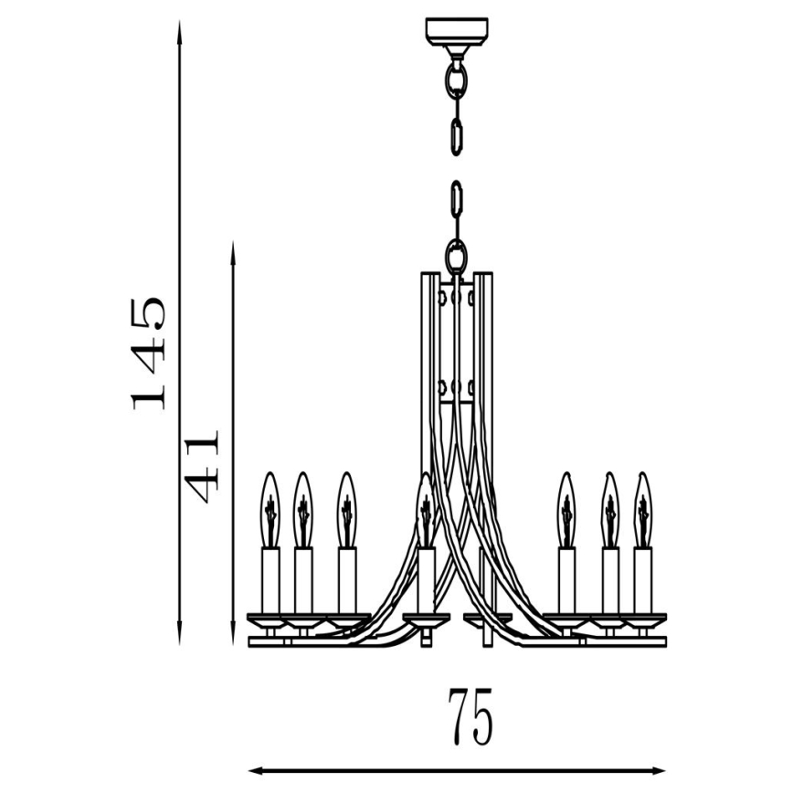 Searchlight - Kronleuchter mit Kette ASCONA 8xE14/60W/230V