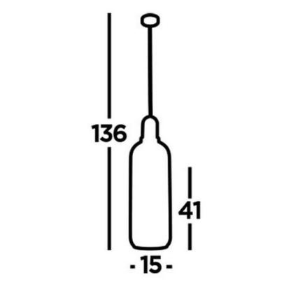 Searchlight - Hängeleuchte PIPETTE 1xE27/60W/230V matt