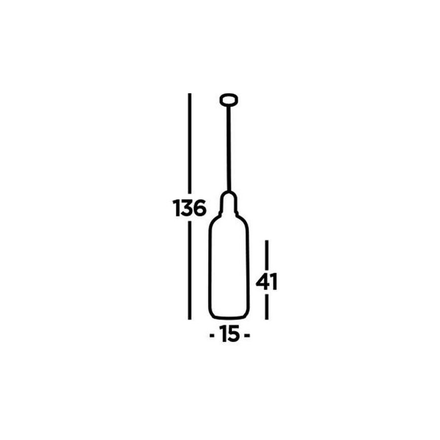 Searchlight - Hängeleuchte PIPETTE 1xE27/60W/230V shiny