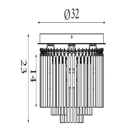 Searchlight - Deckenleuchte SWIZZLE 5xE14/60W/230V Ø 32 cm goldfarben