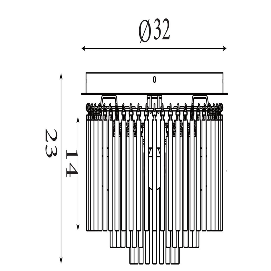 Searchlight - Deckenleuchte SWIZZLE 5xE14/60W/230V Ø 32 cm goldfarben