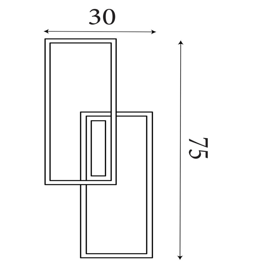 Searchlight - dimmbare LED-Deckenleuchte OVALOID LED/40W/230V 3000K 30x75 cm