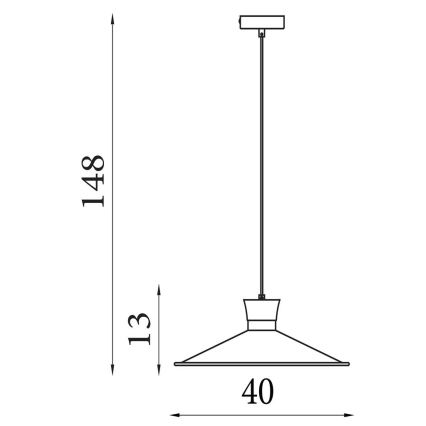 Searchlight - Pendelleuchte an Kabel BALHAM 1xE27/60W/230V