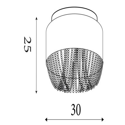 Searchlight - Deckenleuchte BELLANO 1xG9/7W/230V Ø 30 cm weiß
