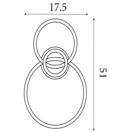 Searchlight - LED-dimmbare Deckenleuchte TRIPLE LED/25W/230V