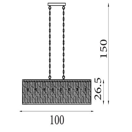 Searchlight - Kronleuchter an Kette BIJOU 8xE14/40W/230V