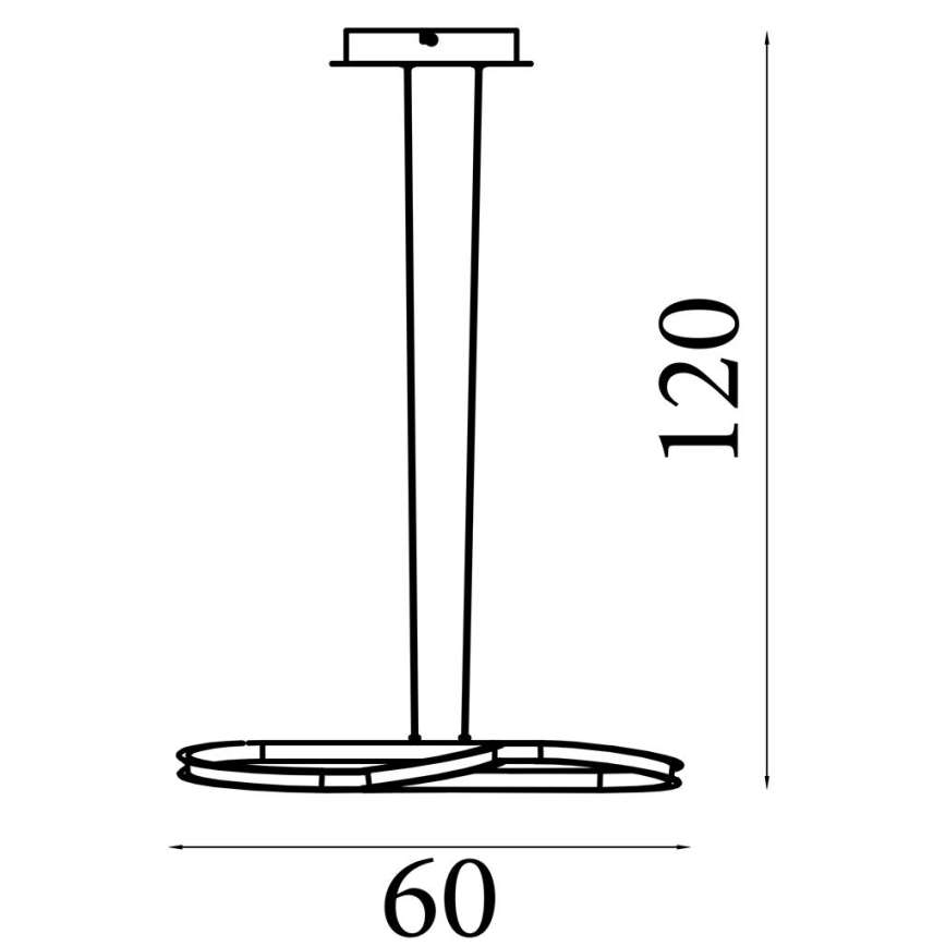 Searchlight - LED dimmbare Pendelleuchte an Kabel DOODLE LED/40W/230V Messing