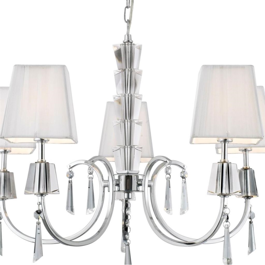 Searchlight - Hängeleuchte an Kette PORTICO 5xG9/33W/230V glänzendes Chrom