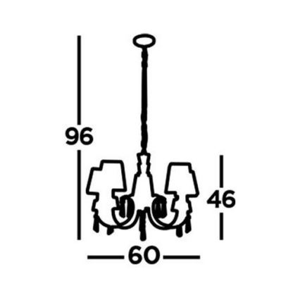 Searchlight - Hängeleuchte an Kette PORTICO 5xG9/33W/230V glänzendes Chrom