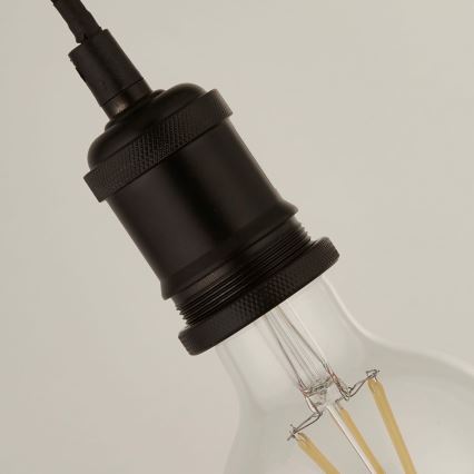 Searchlight - Pendelleuchte an Drahtseil SUSPENSION 1xE27/60W/230V schwarz