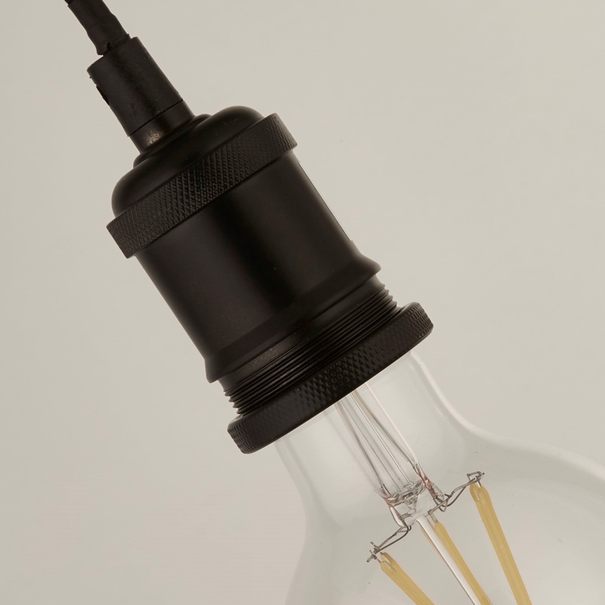 Searchlight - Pendelleuchte an Drahtseil SUSPENSION 1xE27/60W/230V schwarz