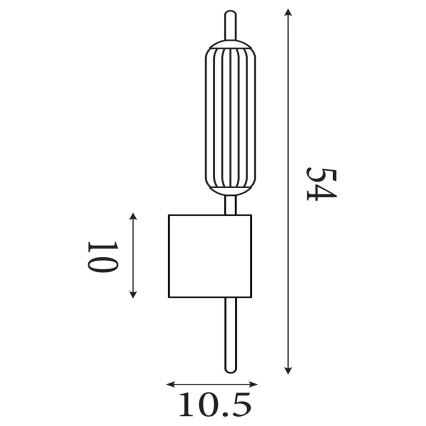 Searchlight - Dimmbare LED-Wandleuchte CATTAIL LED/6W/230V