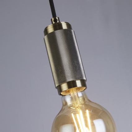 Searchlight - Pendelleuchte an Kabel SUSPENSION 1xE27/60W/230V Messing