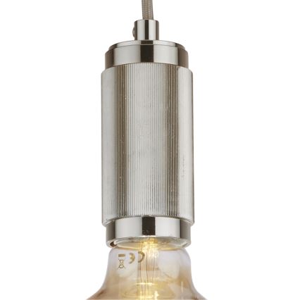 Searchlight - Pendelleuchte an Kabel SUSPENSION 1xE27/60W/230V silber