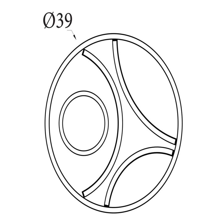 Searchlight - ZENDISC LED-Deckenleuchte, dimmbar, 20 W, 230 V, 3000 K, Ø 39 cm