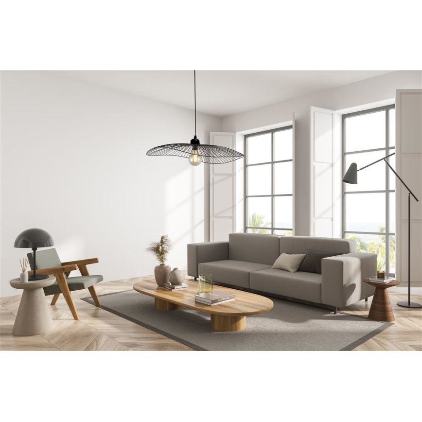 Searchlight - Hängeleuchte an Schnur WAVE 1xE27/60W/230V schwarz