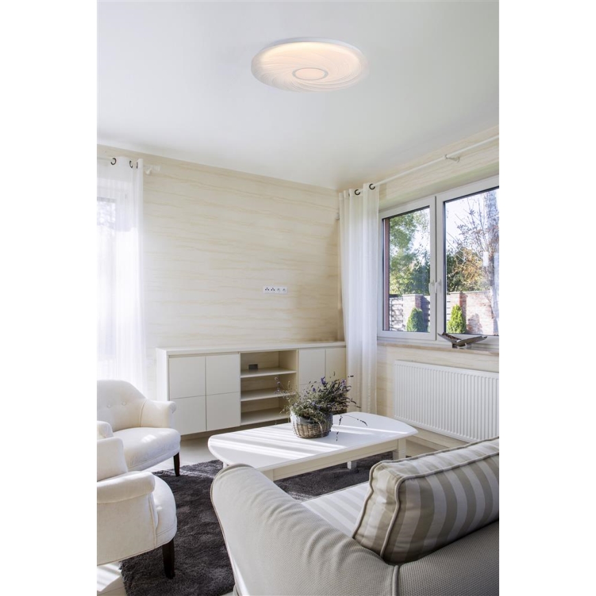 Searchlight - LED-Deckenleuchte AURA LED/24W/230V Ø 38,5 cm weiß