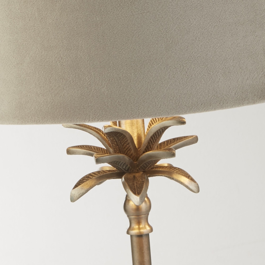 Searchlight - Tischleuchte PALM 1xE27/10W/230V beige/matt Chrom