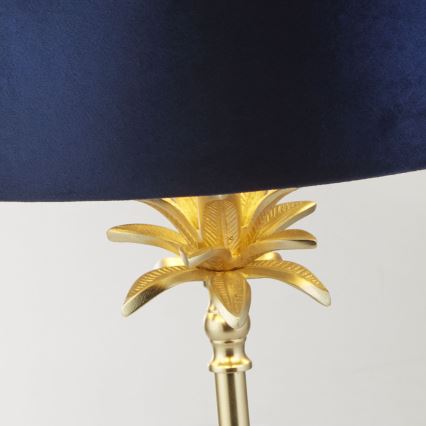 Searchlight - Tischleuchte PALM 1xE27/10W/230V blau/golden