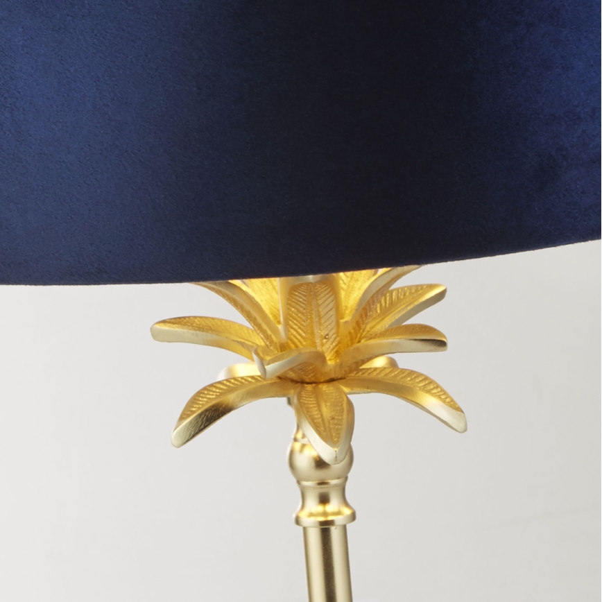 Searchlight - Tischleuchte PALM 1xE27/10W/230V blau/golden