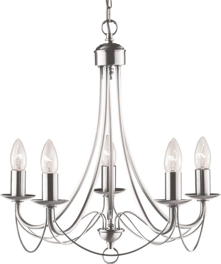 Searchlight - Hängeleuchte an Kette MAYPOLE 5xE14/40W/230V glänzendes Chrom