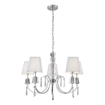 Searchlight - Hängeleuchte an Kette PORTICO 5xG9/33W/230V glänzendes Chrom