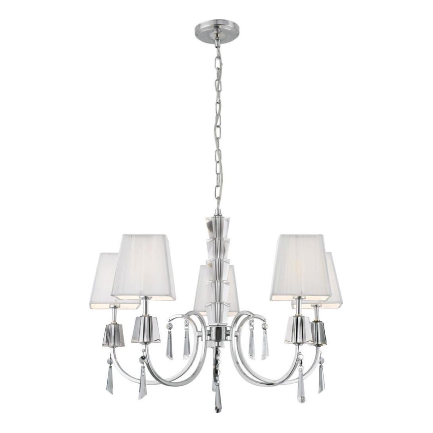 Searchlight - Hängeleuchte an Kette PORTICO 5xG9/33W/230V glänzendes Chrom