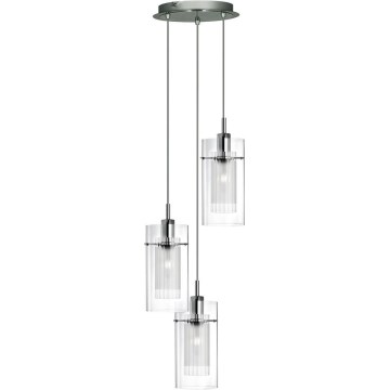 Searchlight - Hängeleuchte DUO 3xE14/60W/230V matt Chrom