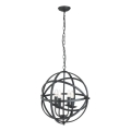 Searchlight - Kronleuchter an Kette ORBIT 4xE14/60W/230V schwarz