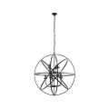 Searchlight - Kronleuchter an Kette ORBIT 8xE14/60W/230V schwarz
