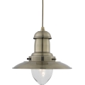 Searchlight - Pendelleuchte am Stahlseil FISHERMAN 1xE27/60W/230V Messing