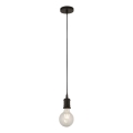 Searchlight - Pendelleuchte an Drahtseil SUSPENSION 1xE27/60W/230V schwarz