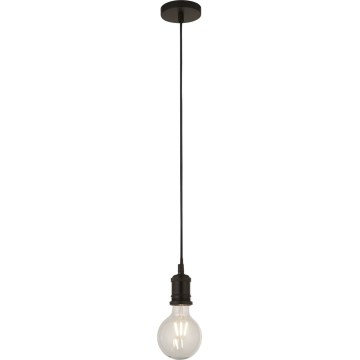 Searchlight - Pendelleuchte an Drahtseil SUSPENSION 1xE27/60W/230V schwarz