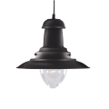 Searchlight - Pendelleuchte an Kabel FISHERMAN 1xE27/60W/230V schwarz