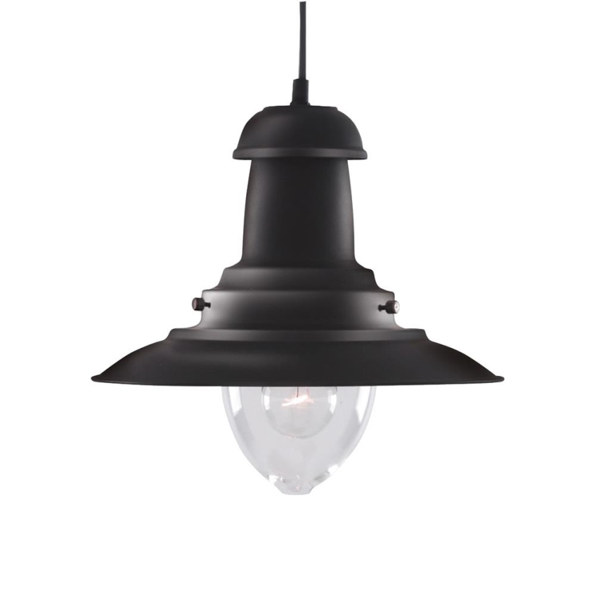Searchlight - Pendelleuchte an Kabel FISHERMAN 1xE27/60W/230V schwarz