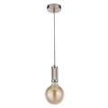 Searchlight - Pendelleuchte an Kabel SUSPENSION 1xE27/60W/230V silber