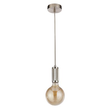 Searchlight - Pendelleuchte an Kabel SUSPENSION 1xE27/60W/230V silber