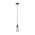 Searchlight - Pendelleuchte mit Seilaufhängung SUSPENSION 1xE27/60W/230V anthrazit