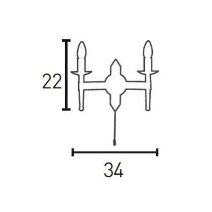 Searchlight - Wandbeleuchtung CATWHEEL 2xE14/40W/230V