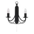 Searchlight - Wandleuchte MAYPOLE 2xE14/60W/230V schwarz