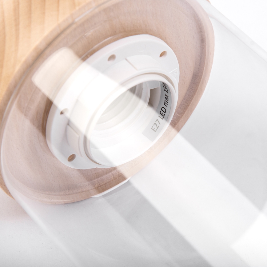 Seil-Hängeleuchte WOODNEST 1xE27/15W/230V Kiefer/Creme