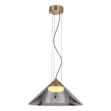 Seil-Pendelleuchte PRESTO 1x GX53/10W/230V Ø 34 cm Gold/Rauchgrau