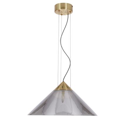 Seil-Pendelleuchte PRESTO 1x GX53/10W/230V Ø 34 cm Gold/Rauchgrau