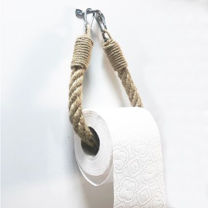 Seil-Toilettenpapierhalter BORU 22x14 cm braun