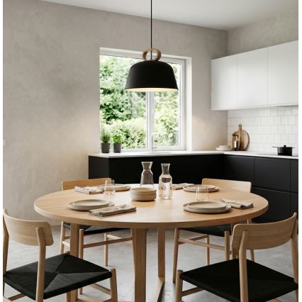 Seilpendelleuchte CLIP 1xE27/40W/230V schwarz/braun