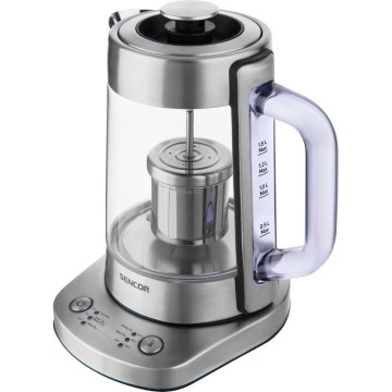 Sencor - 1,5 l Wasserkocher mit Temperaturregelung, 1500 W/230 V, Edelstahl